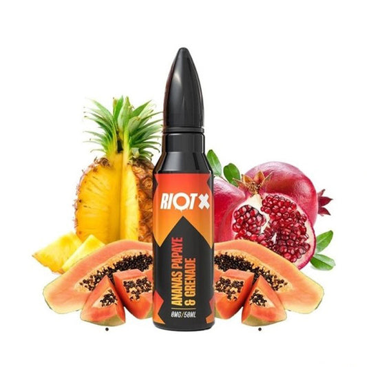 E-liquide Ananas Papaye Grenade - ZHC 50ml - RIOT X
